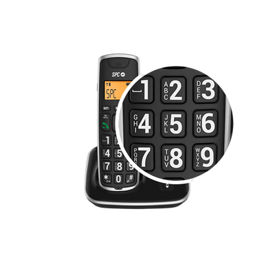 Botones grandes y bien visibles para marcar con seguridad
