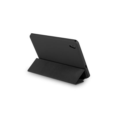Incluye funda con soporte para un uso cómodo sobre la mesa