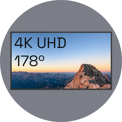 Panel IPS Ultra 4K UHD con máxima visibilidad